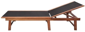 Lettini prendisole 2 pz con tavolo in massello acacia textilene
