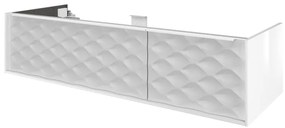 Mobile da bagno sospeso sotto lavabo L 135 x H 32 x P 48 cm bianco laccato lucido, 1 cassetto SENSEA Neo