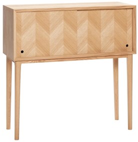 Cassettiera in rovere a spina di pesce, altezza 90 cm - Hübsch