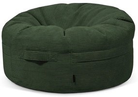 Puof a sacco verde con rivestimento in velluto a coste Roll 105 – SLOWDOWN