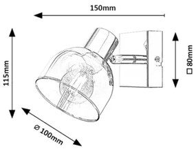 Rabalux 3248 - Faretto da parete TARIEN 1xE14/40W/230V