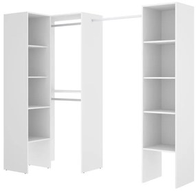 Kit cabina armadio SUIT in truciolare 226 x 186 x 79.4 cm bianco
