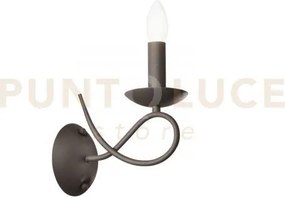 Applique a parete ginevra corten 1 luce attacco e14 21x12x22cm con ...