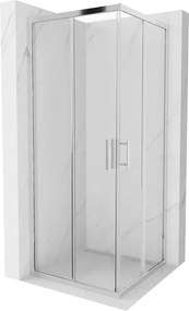 Mexen Rio cabina doccia quadrata 80 x 80 cm, trasparente, cromo - 860-080-080-01-00