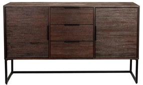 Cassettiera bassa marrone in teak 135x82 cm Webster - White Label