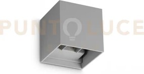 Atom applique da esterno 12 w on-off 1100 lm 4000 k grigio ip54 dop...