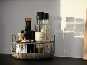 Cestino in metallo ø 22x8 cm Inu - Zone