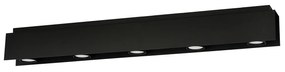 Plafoniera Moderna 5 Luci Cassiopea In Acciaio Nero