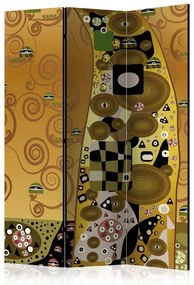 Paravento Geometria artistica - figure geometriche nel motivo di Gustav Klimt