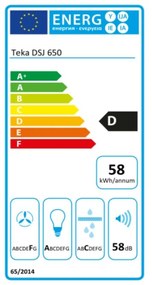 Cappa Classica Teka 60 cm 401 m3/h D Nero in metallo Argentato Acciaio Acero inoxidable