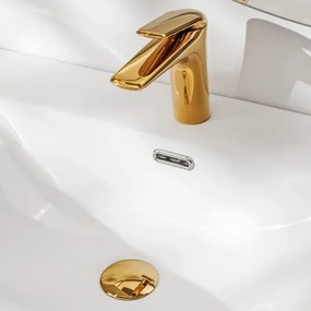 Rubinetto Miscelatore Lavabo Bagno Ottone Oro
