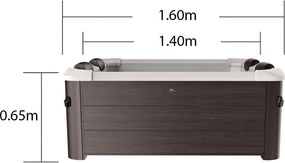 Vasca Idromassaggio da Esterno Spa Riscaldata 160x160x65 cm 6 Posti Wi-Fi Tribeca Smart...
