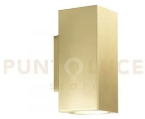 Applique a parete duduk quadrata oro 2 luci attacco gu10 10x8x18cm ...