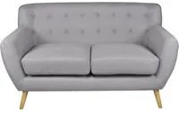 Divano 2 posti in tessuto grigio dallo stile scandinavo Emily DI-EM012P