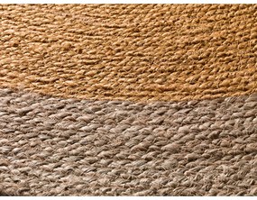 Tappeto rotondo color senape/di colore naturale in iuta ø 120 cm Mahon – Universal