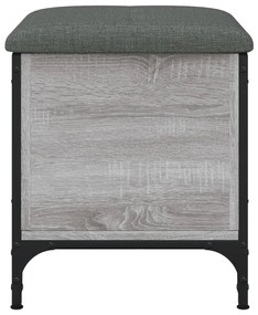 Panca portaoggetti grigio sonoma 42x42x45 cm legno multistrato