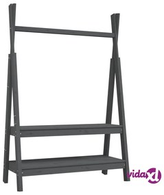 vidaXL Appendiabiti Grigio 100x45,5x150 cm Legno Massello di Pino