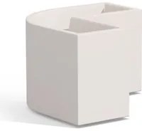 Vaso Fioriera In Resina Curvo Angolare H 50 Bianco mod. Flowerpot Angolare