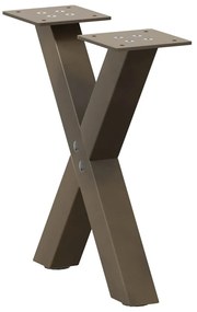 Gambe Tavolino Caffè A X 2 Pz Naturale 30x(30-31) Cm İn Acciaio /
