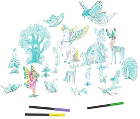 Colora, assembla e gioca - Un mondo di fate e unicorni