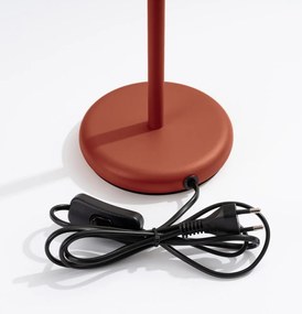 Lampada da tavolo color mattone (altezza totale 43 cm) Gleam – Sollux