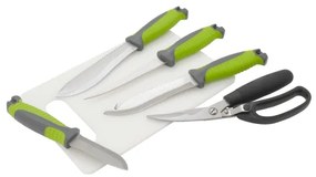 Utensili per grigliare in acciaio inossidabile con custodia 6 pz