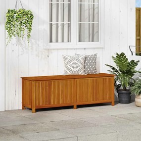 Contenitore Da Giardino 175x50x58cm İn Legno Massello Di Acacia /
