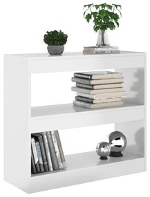 Libreria/divisorio bianco lucido 80x30x72 cm