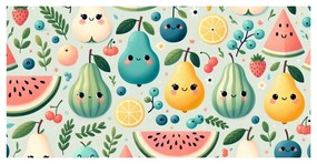 Quadro su tela – Frutta succosa con sorriso