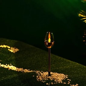 Aigostar - Lampada solare LED LED/0,006W/1,2V 38,2cm cromo 2700K IP44