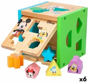 Puzzle di Legno per Bambini Disney 14 Parti 15 x 15 x 15 cm (6 Unità)