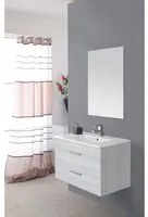 Composizione Bagno sospesa Linea Stella 80CM colore grigio - Feridras