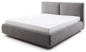 Letto matrimoniale imbottito grigio scuro con contenitore con rete inclusa 180x200 cm Atesio – Meise Möbel
