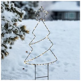 Solight 1V290 - Decorazione natalizia da esterno LED 85xLED/3xAA IP44, luce calda, alberello