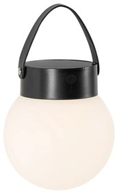 Lampada a sospensione da esterno nera incl. LED dimmerabile a 3 livelli solare - Cornelia