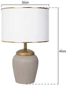 Lampada da tavolo RAMZES 1xE27/40W/230V bianca/beige