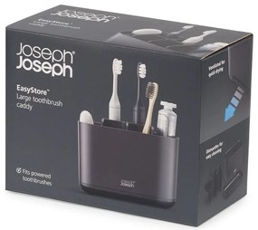 Portaspazzolini in plastica nero EasyStore - Joseph Joseph