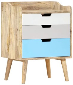 Comodino 47x35x63 cm in legno massello di mango