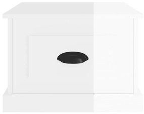 Tavolino da Salotto Bianco Lucido 50x50x35 cm Legno Multistrato