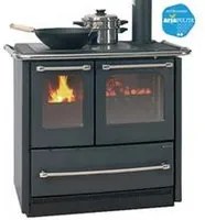 cucina a legna sovrana easy evo 2.0 7,5 kw nero antracite - misure cm.96,4x64,1x84,8h. - peso kg.140 fer251310