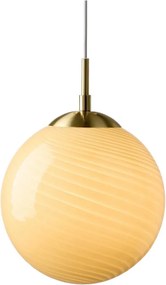 Halo Design 748471 - Lampada a sospensione con cavo CANDY 1xE27/25W/230V Ø 25 cm beige/ottone