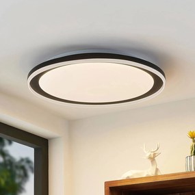 Plafoniera a LED Verdan Lindby, dimmerabile, Nero, Soggiorno / Sala da pranzo, Metallo, Moderno, Plafoniera LED