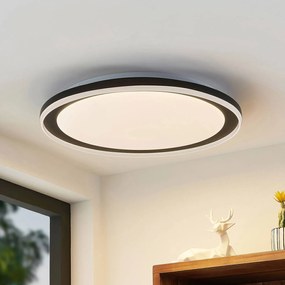 Lindby Plafoniera LED Verdan, nero, metallo, dimmerabile, CCT