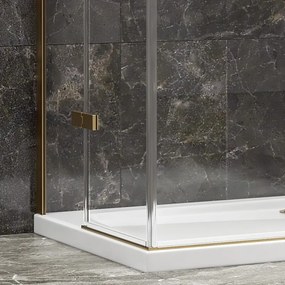 Box doccia 100x130 oro satinato doppio battente | KT1000G - KAMALU