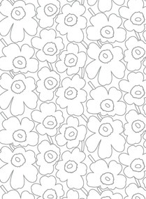 Marimekko Carta da parati Piirto Unikko - 25916