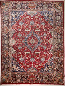 Kashan Tappeto 390 x 290 (Iran) Annodato A Mano