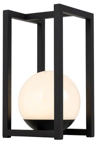 Lampada da tavolo da esterno nera con LED a ricarica touch - Nowi