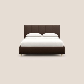 Laura letto imbottito contenitore e sfoderabile in microfibra velluto impermeabile T09