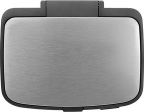 Cestino per la spazzatura color argento opaco in acciaio con pedale 12 l Bo – Brabantia