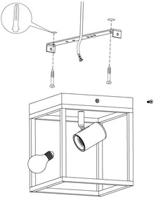 Eglo 98331 - Plafoniera SILENTINA 1xE27/40W/230V
